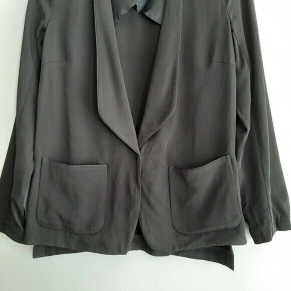 TRULY Denmark Venetta Unstructured Light BlazerJacket Black Sz M - Picture 5 of 9